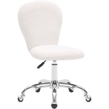 Black fluffy desk online chair